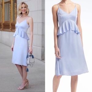 🆕 Banana Republic Peplum Slip Light Blue Dress